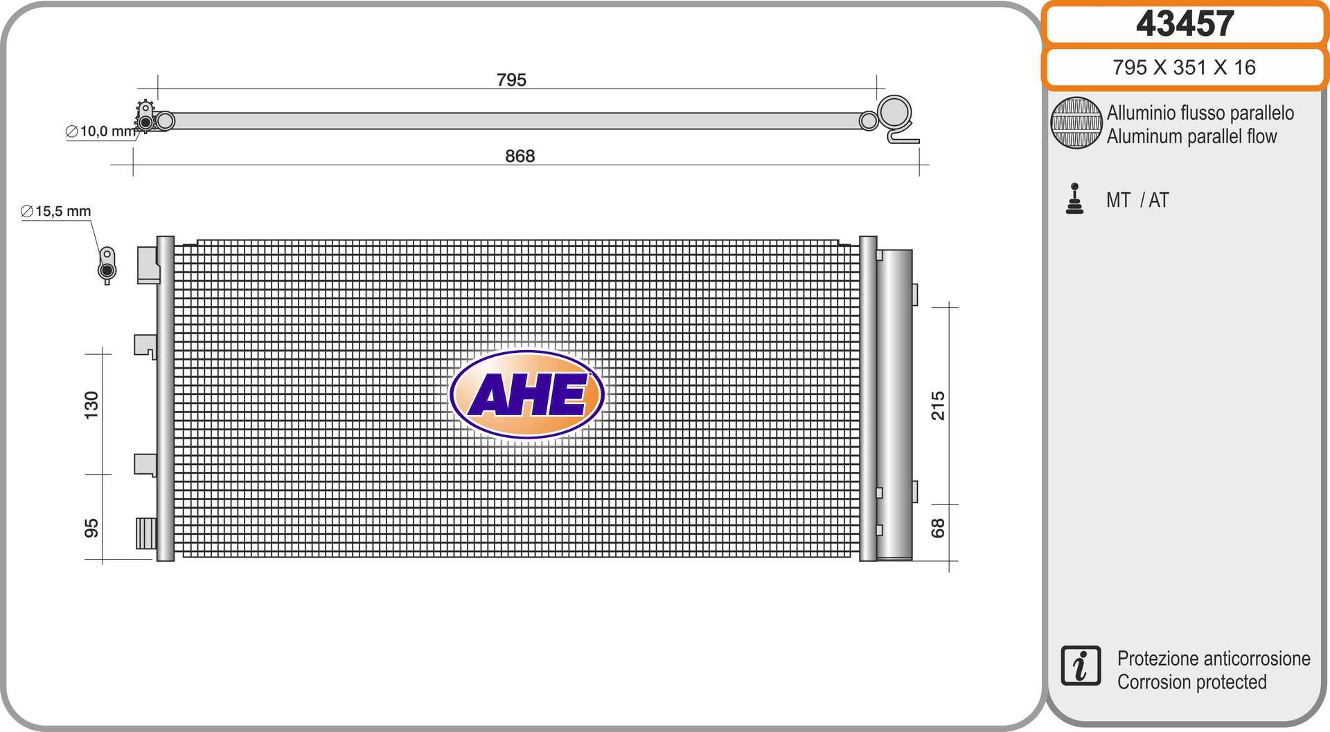 AHE 43457 Condensatore,...