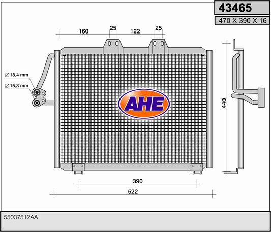 AHE 43465 Condensatore,...