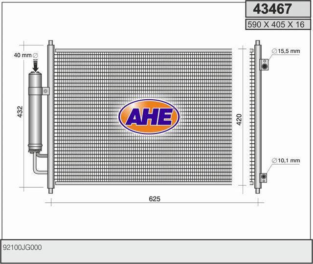 AHE 43467 Condensatore,...