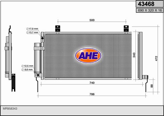 AHE 43468 Condensatore,...