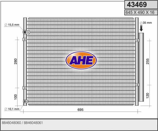 AHE 43469 Condensatore,...
