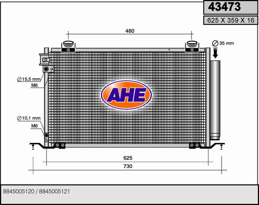 AHE 43473 Condensatore,...