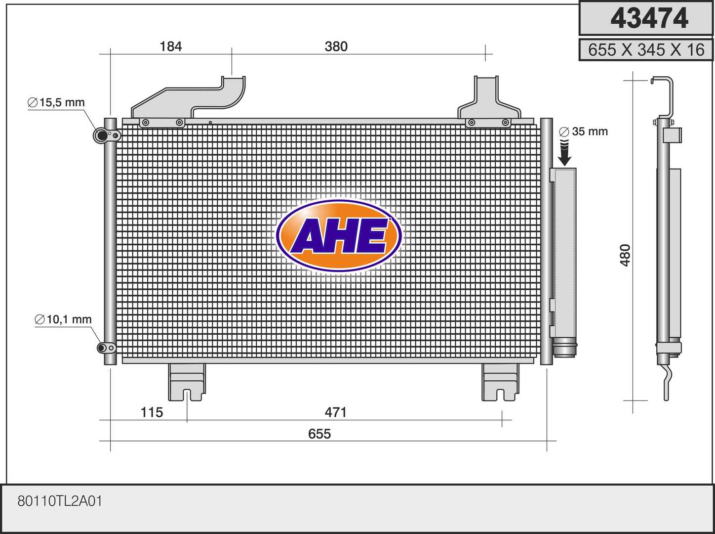 AHE 43474 Condensatore,...