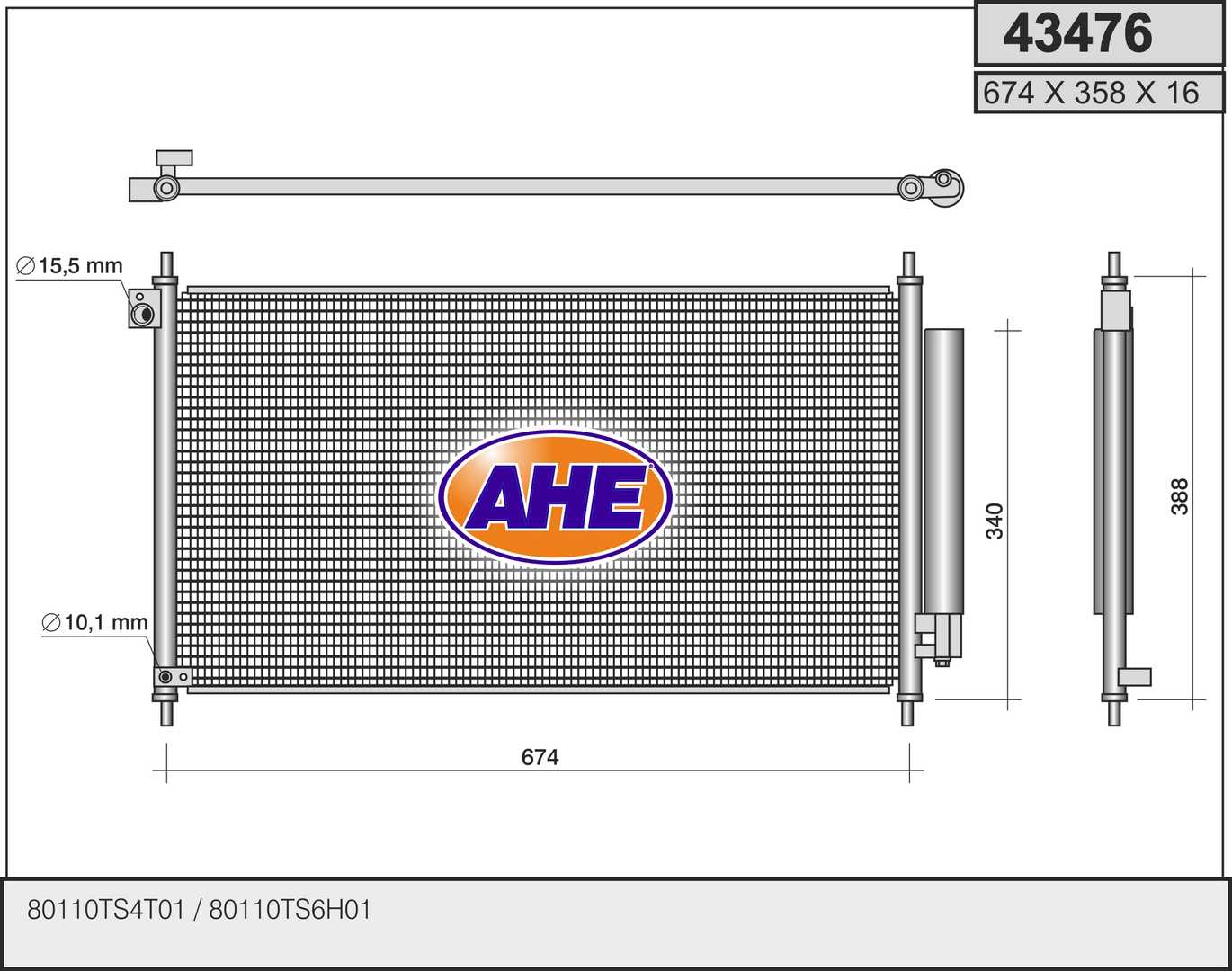 AHE 43476 Condensatore,...
