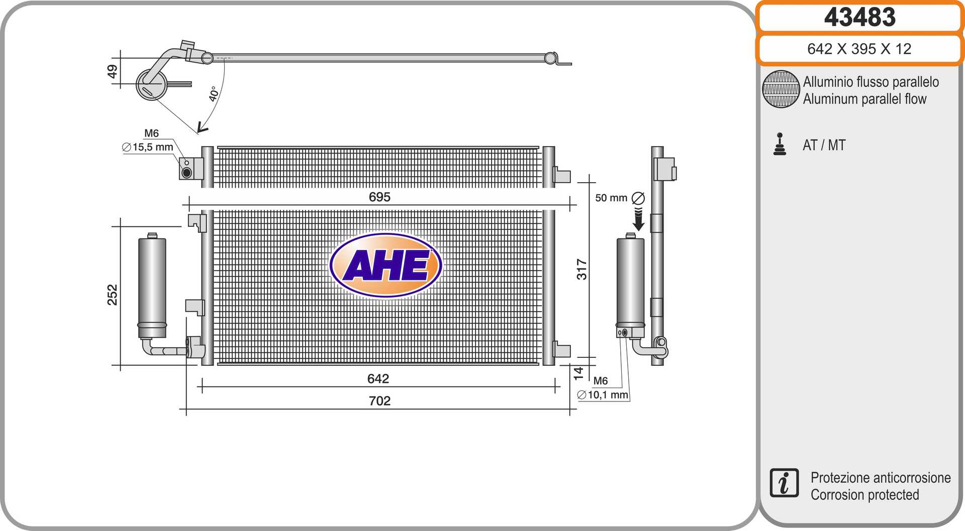 AHE 43483 Condensatore,...