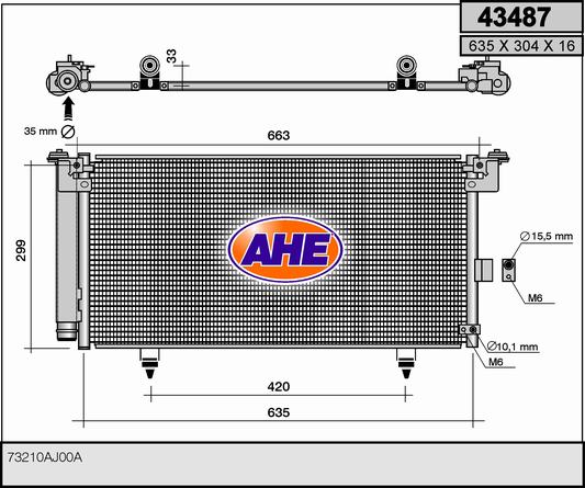 AHE 43487 Condensatore,...