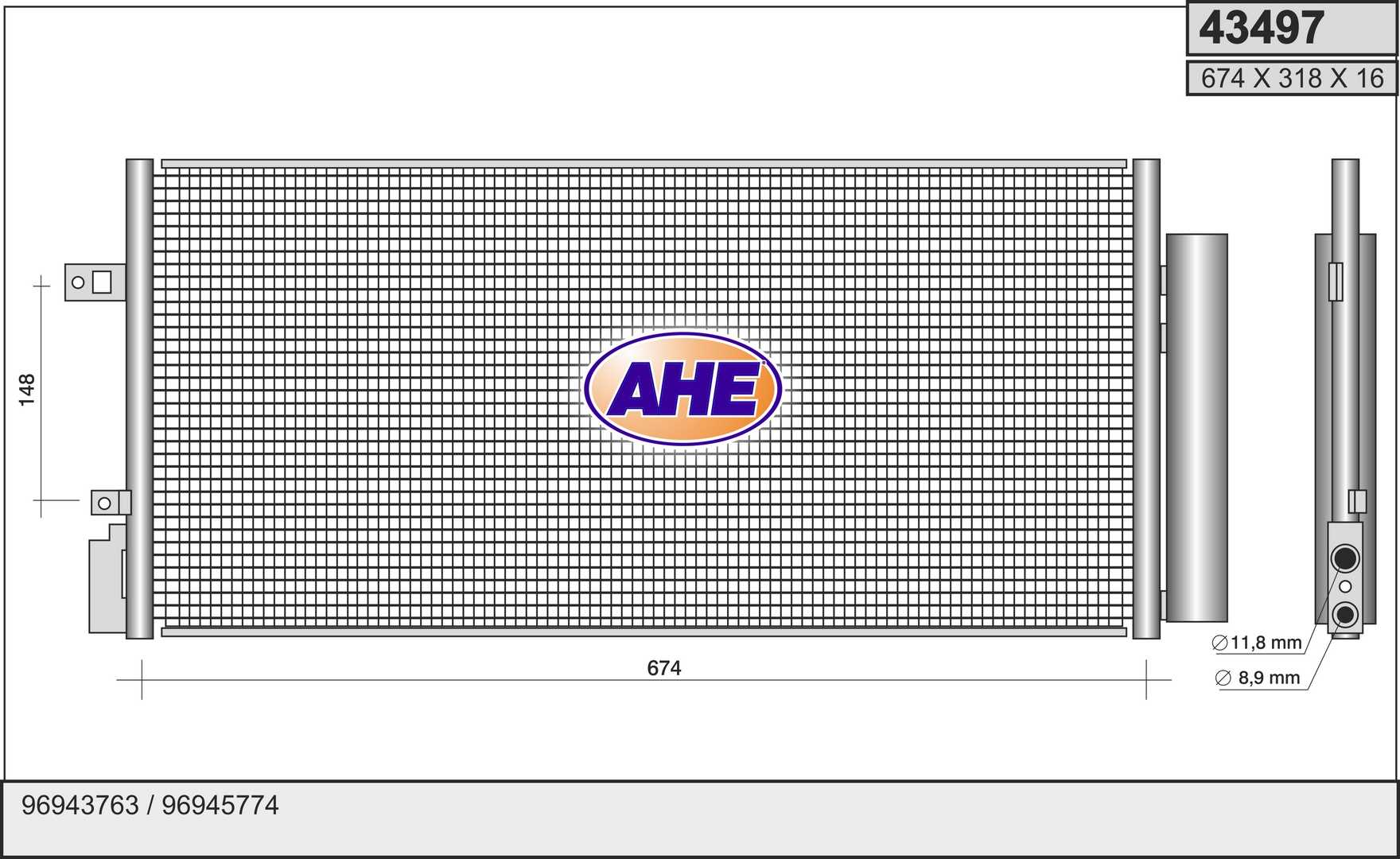 AHE 43497 Condensatore,...