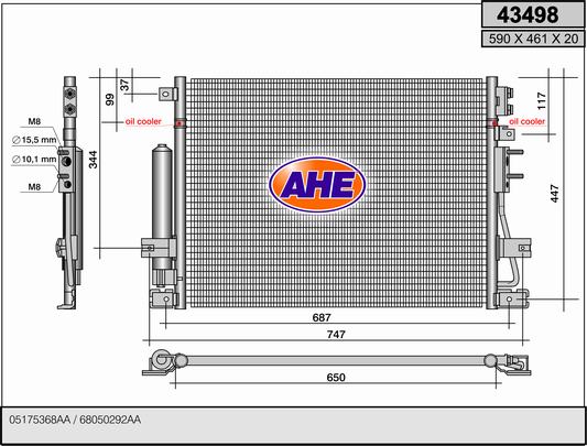 AHE 43498 Condensatore,...