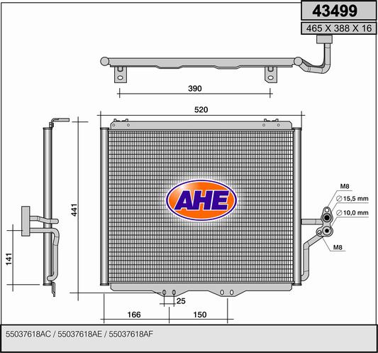 AHE 43499 Condensatore,...