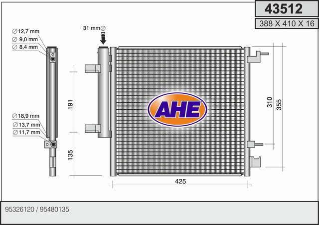 AHE 43512 Condensatore,...