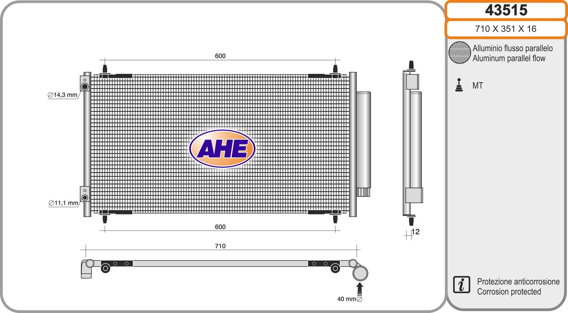 AHE 43515 Condensatore,...