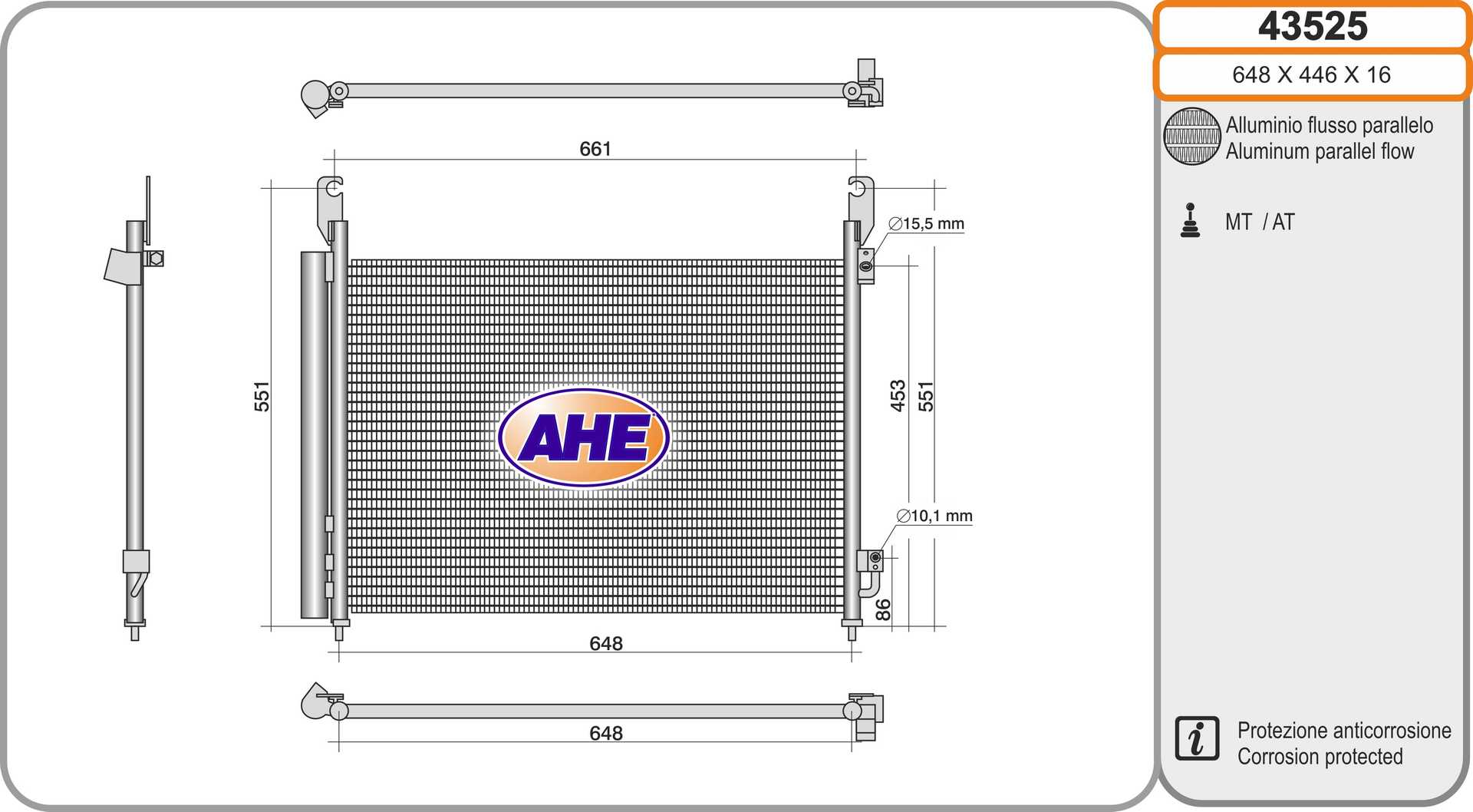 AHE 43525 Condensatore,...
