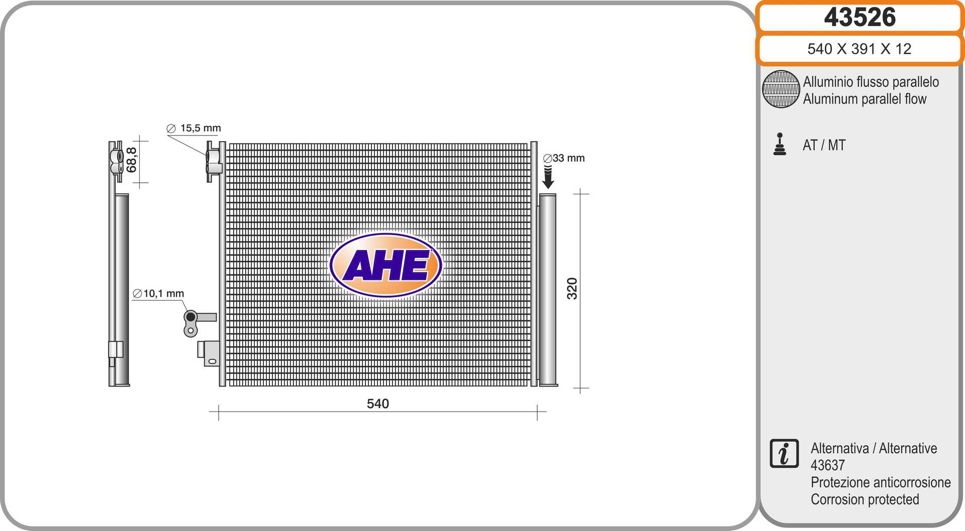 AHE 43526 Condensatore,...