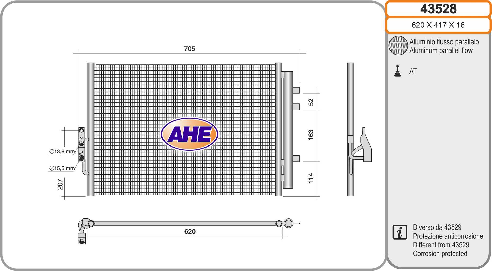 AHE 43528 Condensatore,...