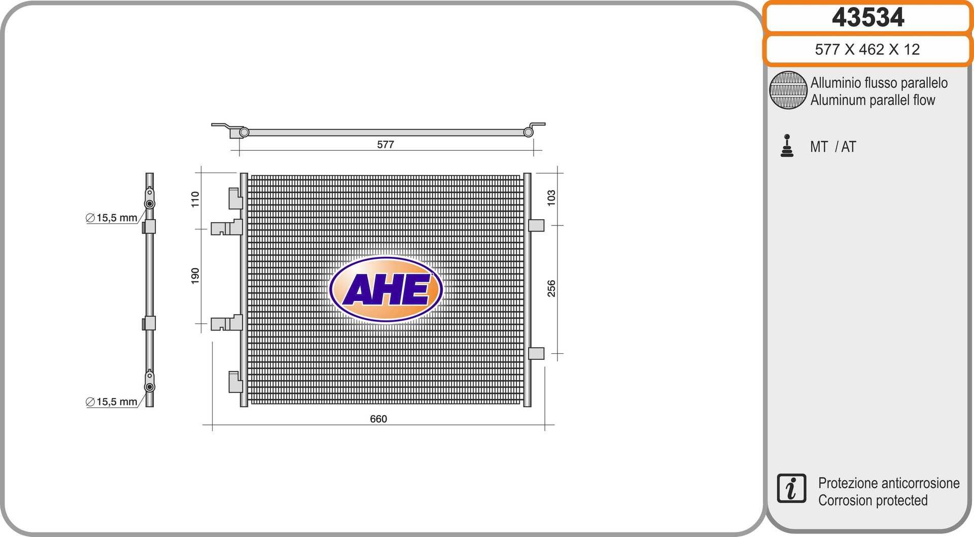 AHE 43534 Condensatore,...