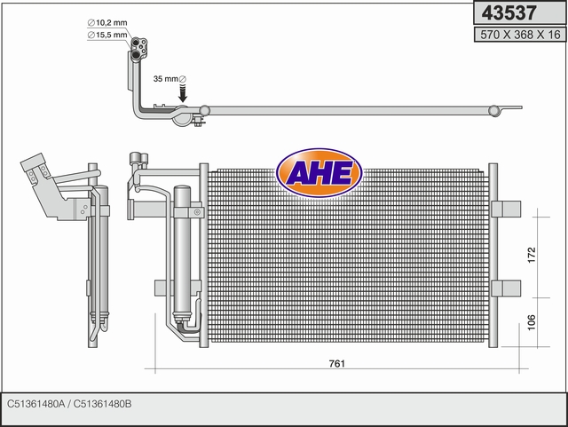AHE 43537 Condensatore,...