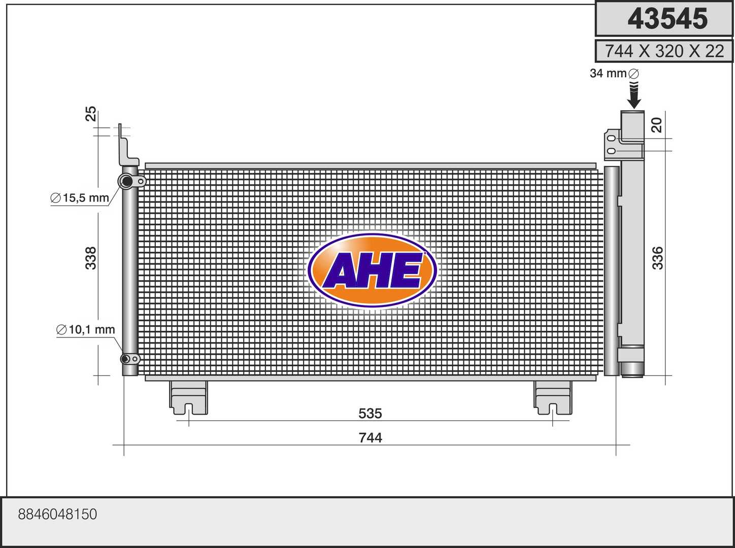 AHE 43545 Condensatore,...