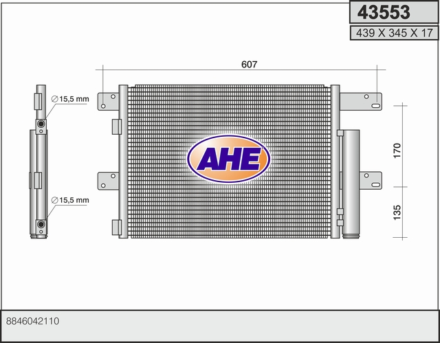 AHE 43553 Condensatore,...