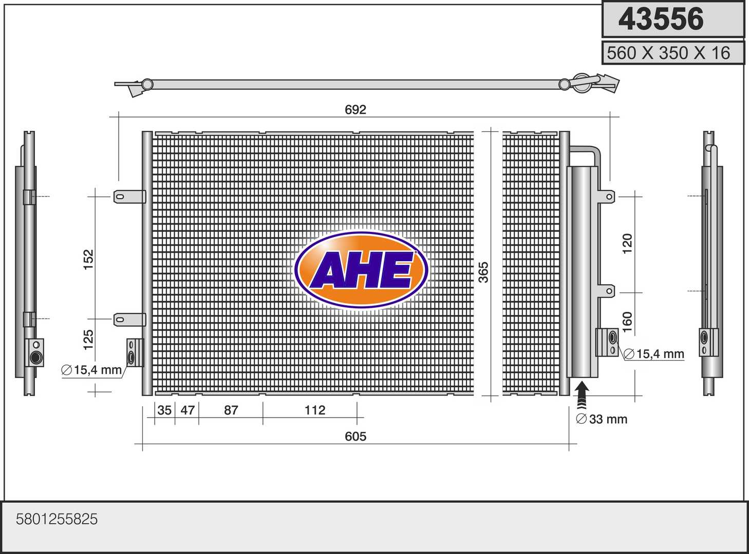 AHE 43556 Condensatore,...