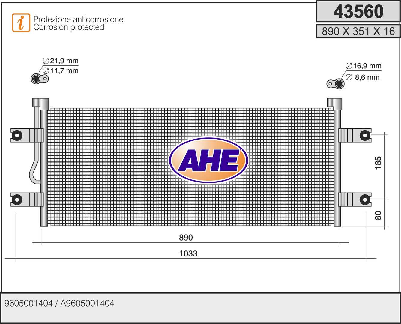AHE 43560 Condensatore,...