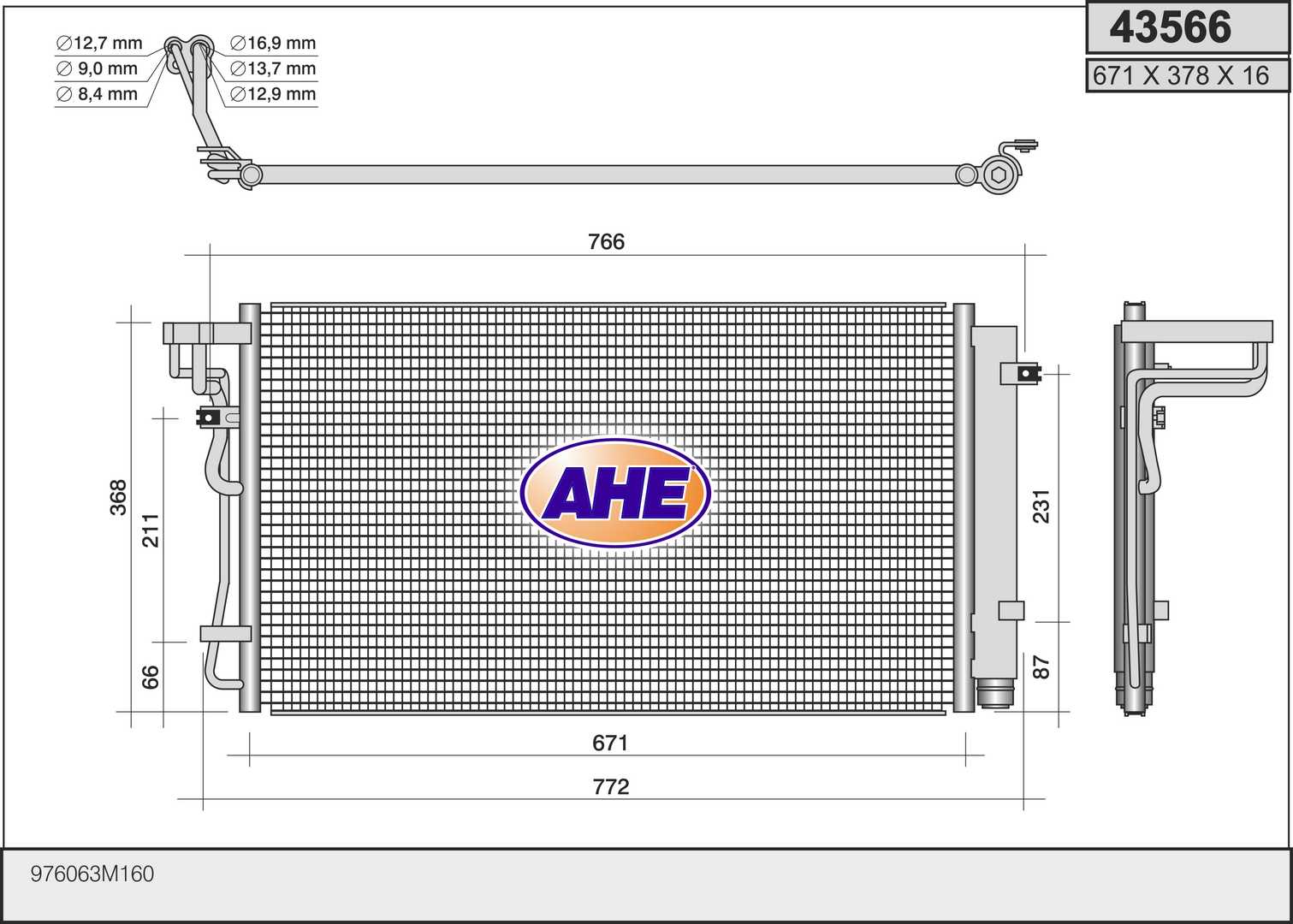 AHE 43566 Condensatore,...