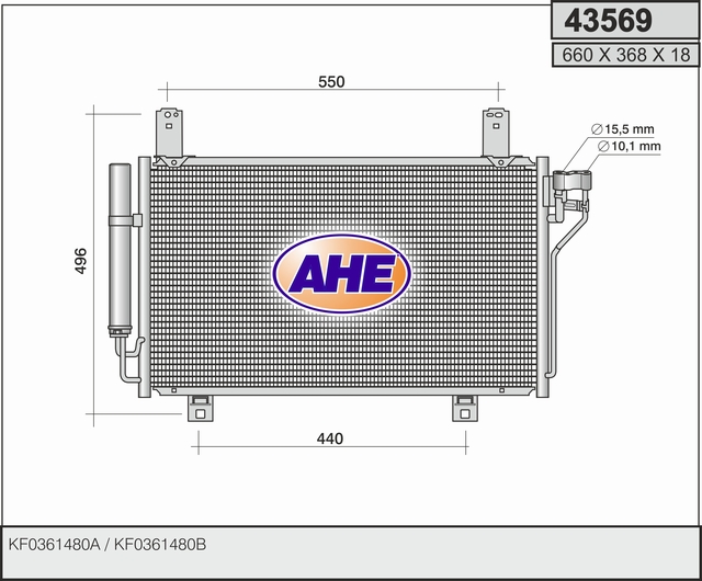 AHE 43569 Condensatore,...