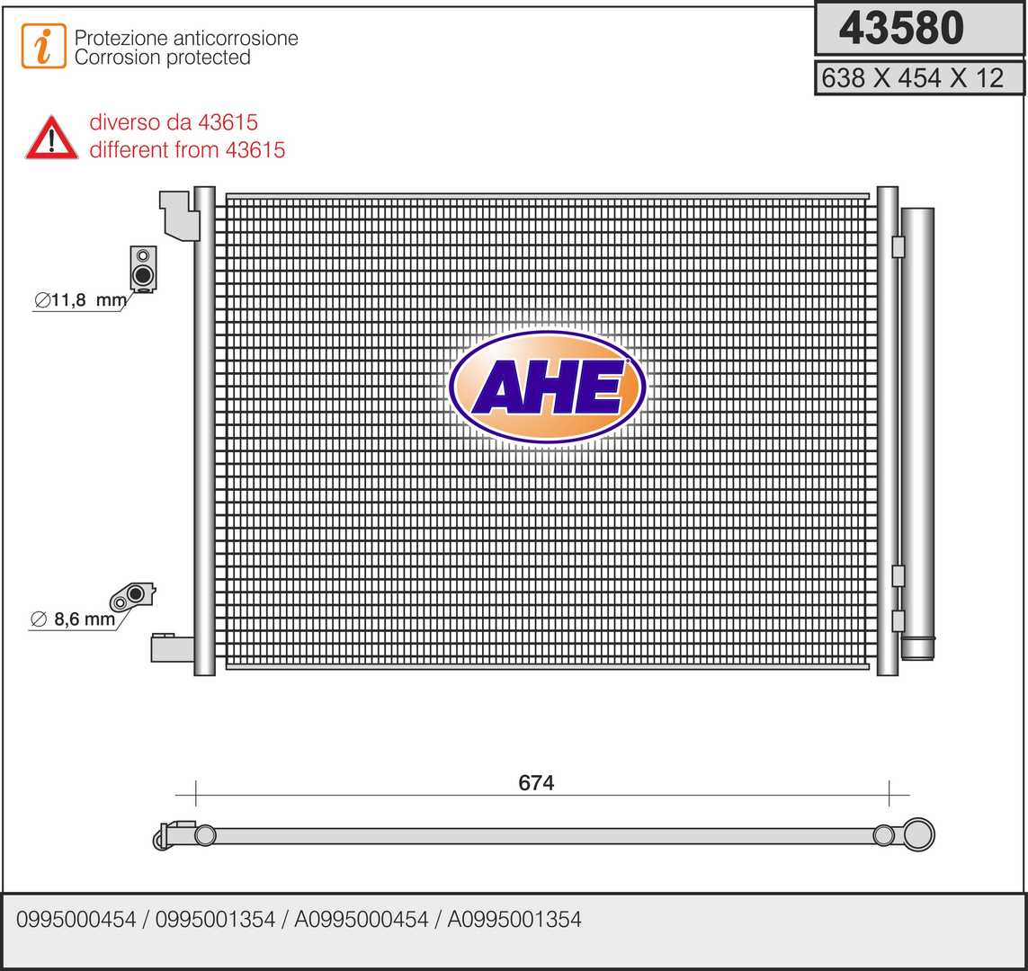 AHE 43580 Condensatore,...