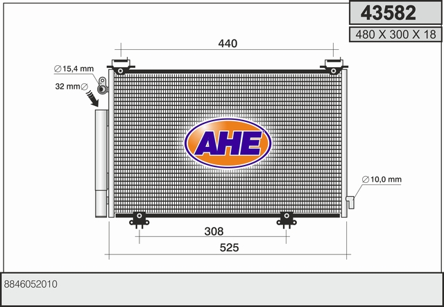 AHE 43582 Condensatore,...
