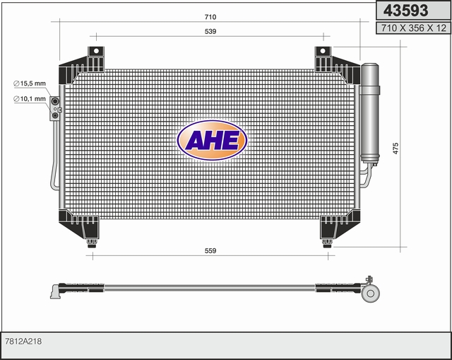 AHE 43593 Condensatore,...
