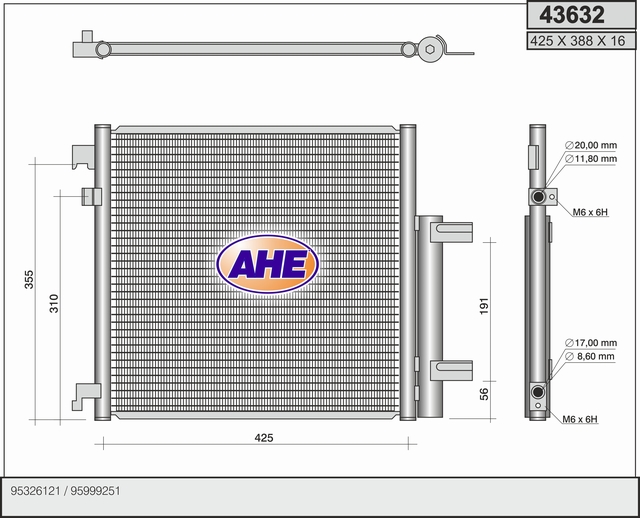AHE 43632 Condensatore,...