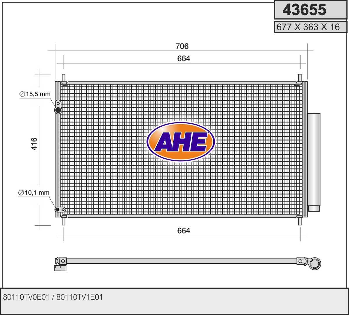 AHE 43655 Condensatore,...