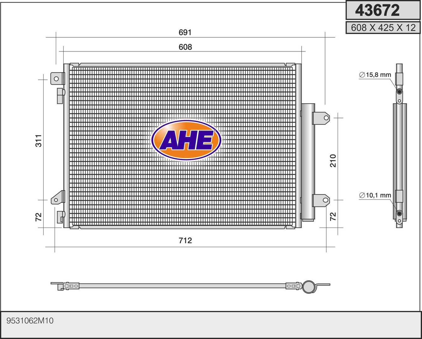 AHE 43672 Condensatore,...