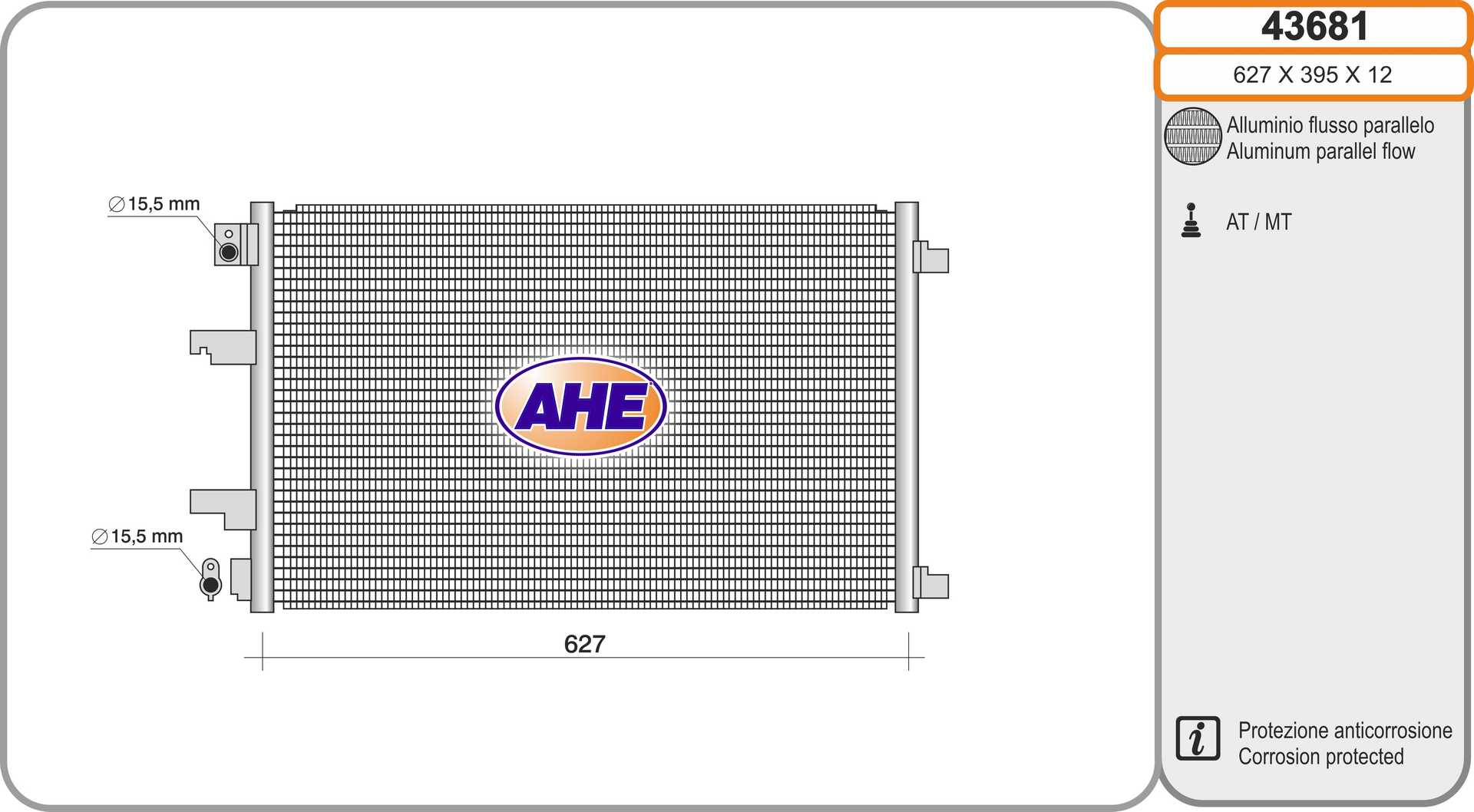 AHE 43681 Condensatore,...