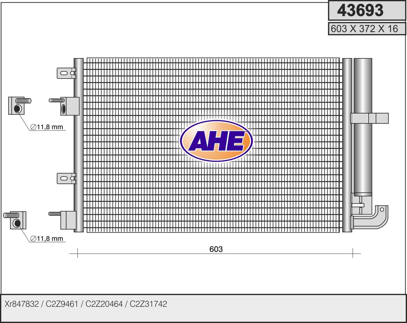 AHE 43693 Condensatore,...