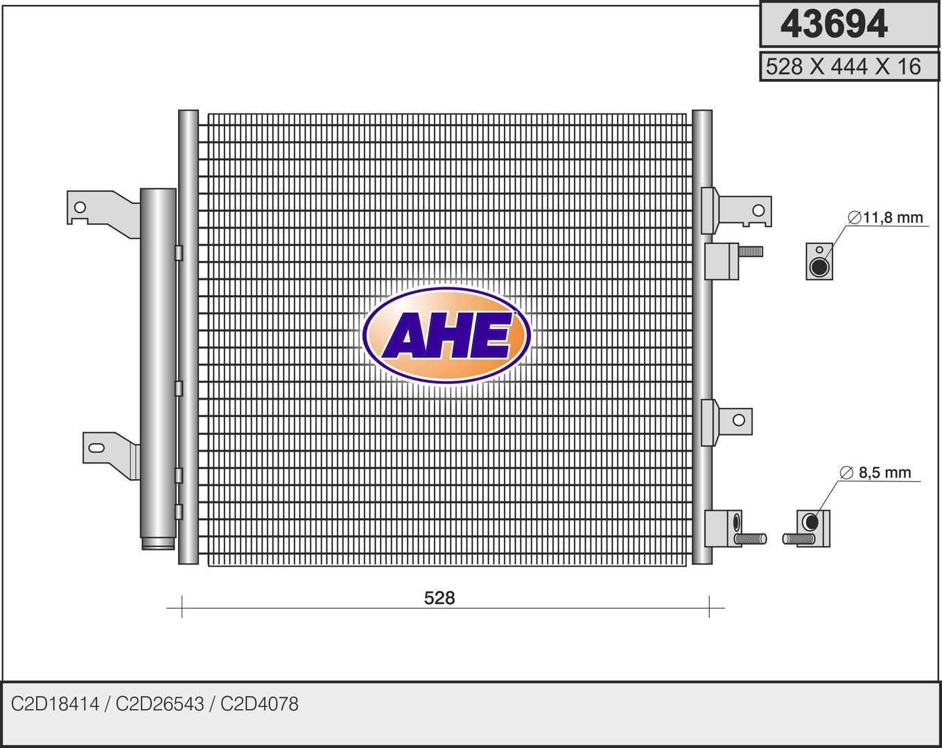 AHE 43694 Condensatore,...