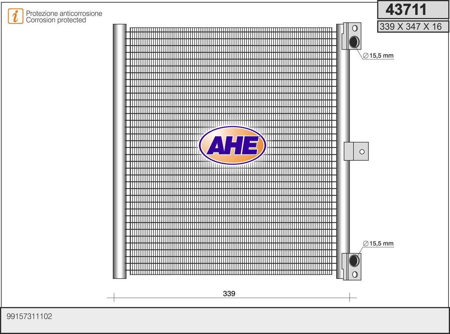 AHE 43711 Condensatore,...