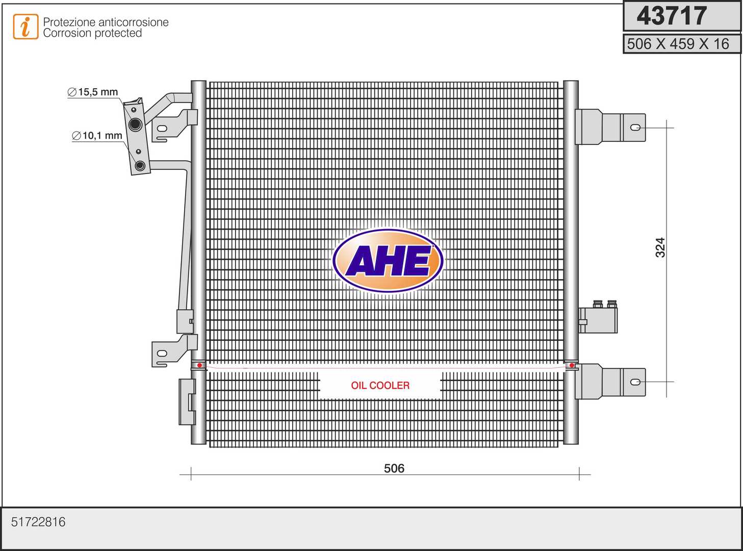 AHE 43717 Condensatore,...