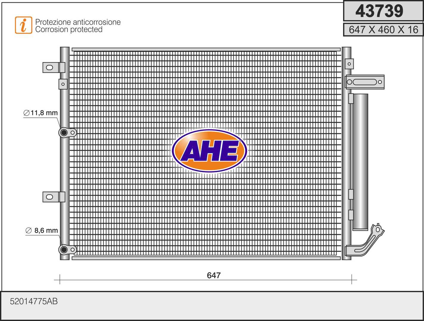 AHE 43739 Condensatore,...
