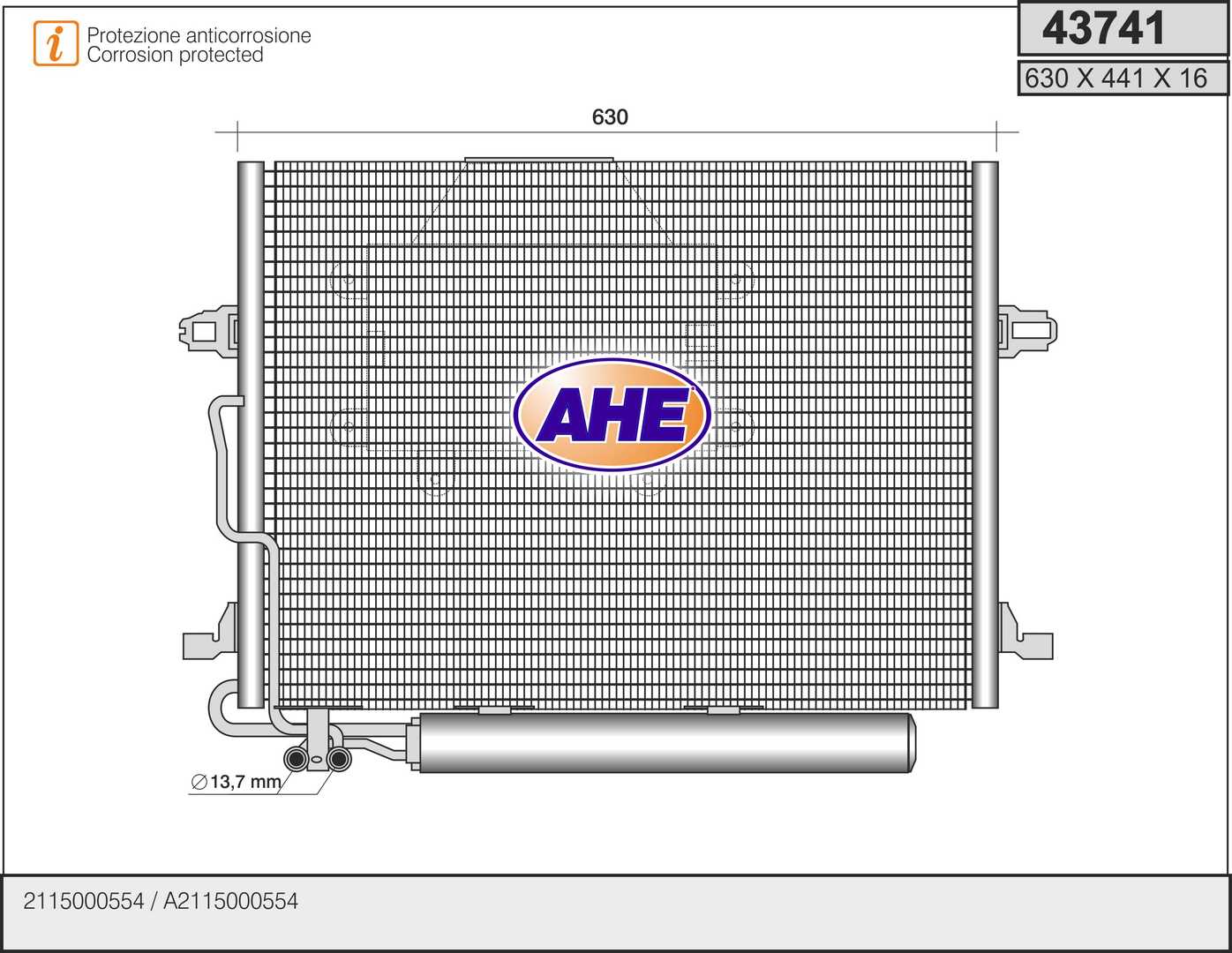 AHE 43741 Condensatore,...