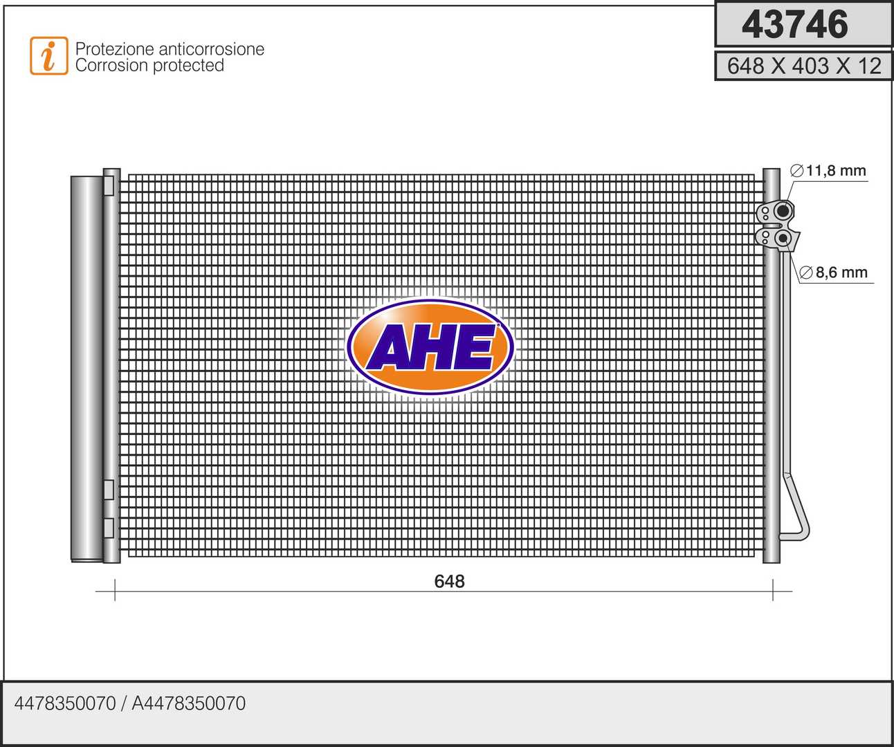 AHE 43746 Condensatore,...