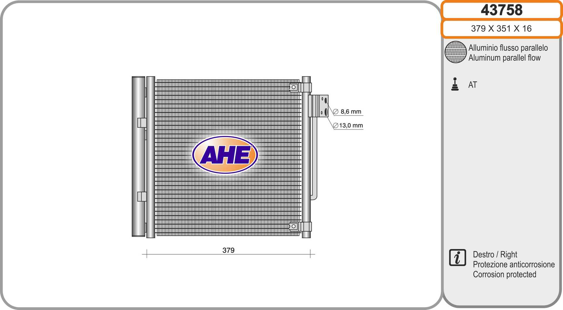 AHE 43758 Condensatore,...