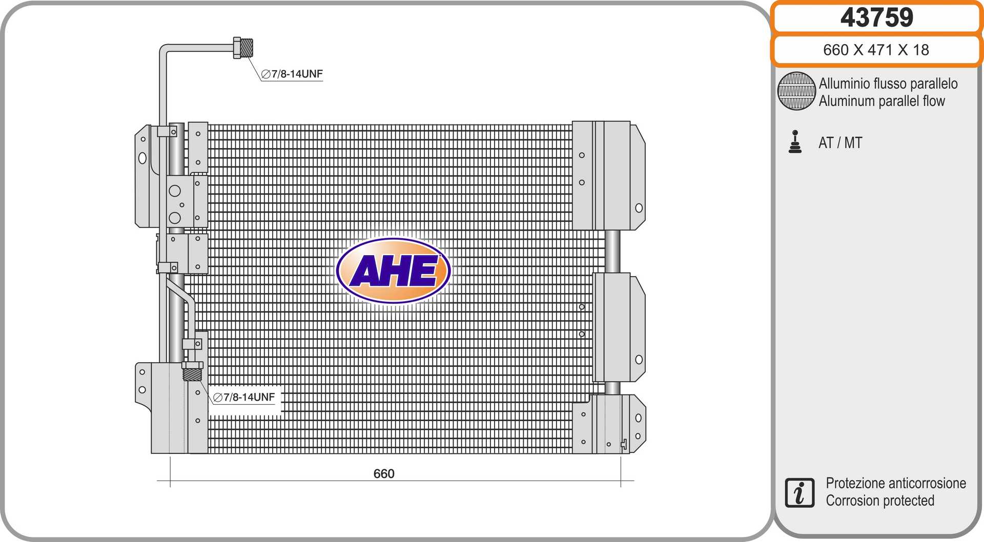 AHE 43759 Condensatore,...