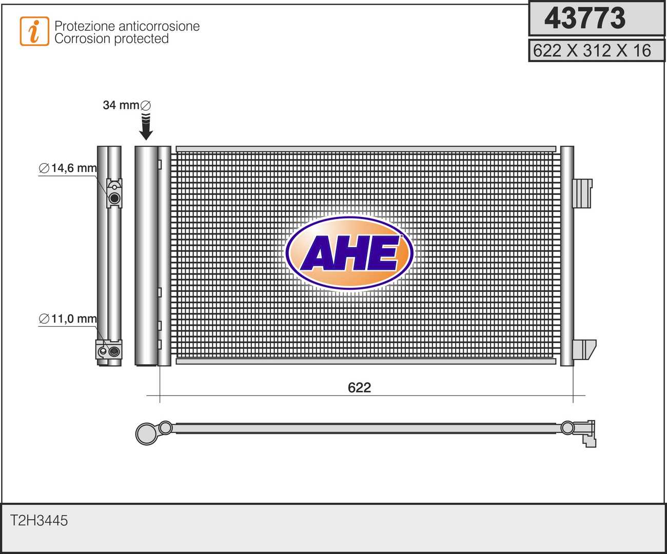 AHE 43773 Condensatore,...