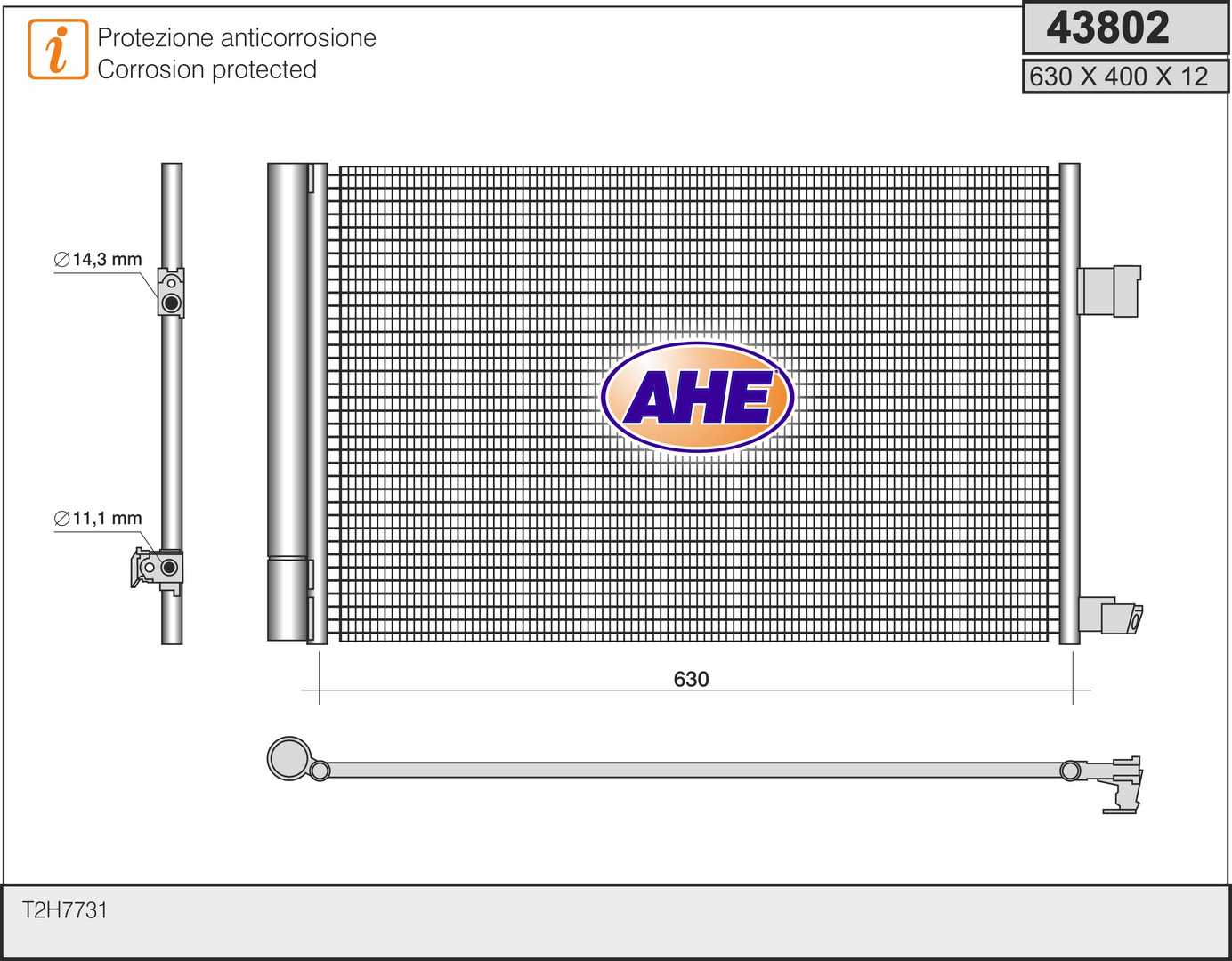 AHE 43802 Condensatore,...