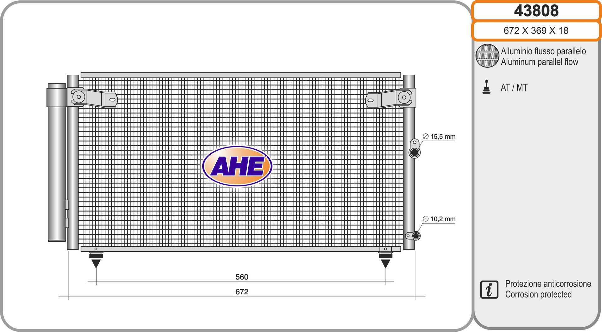 AHE 43808 Condensatore,...