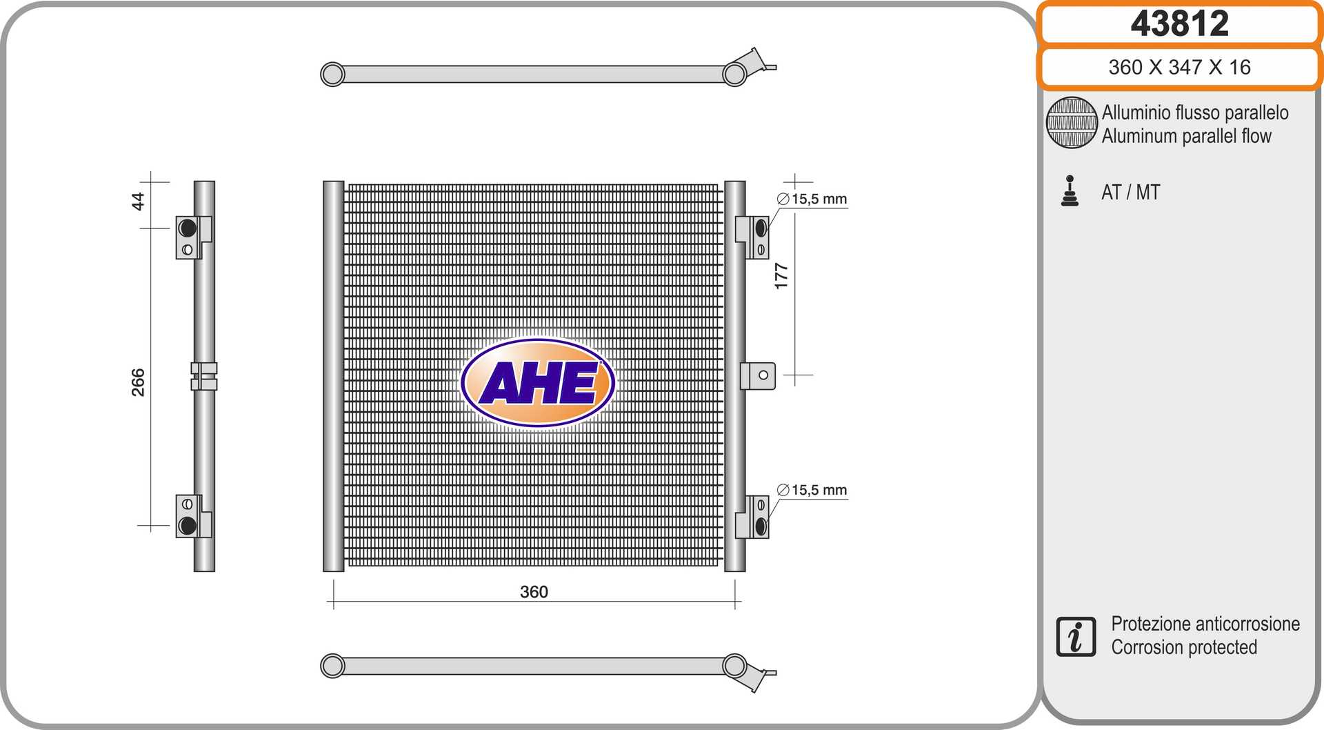 AHE 43812 Condensatore,...
