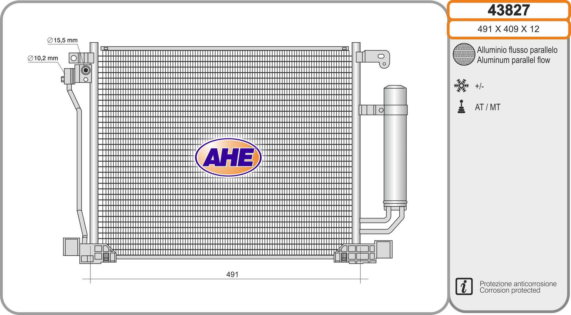 AHE 43827 Condensatore,...
