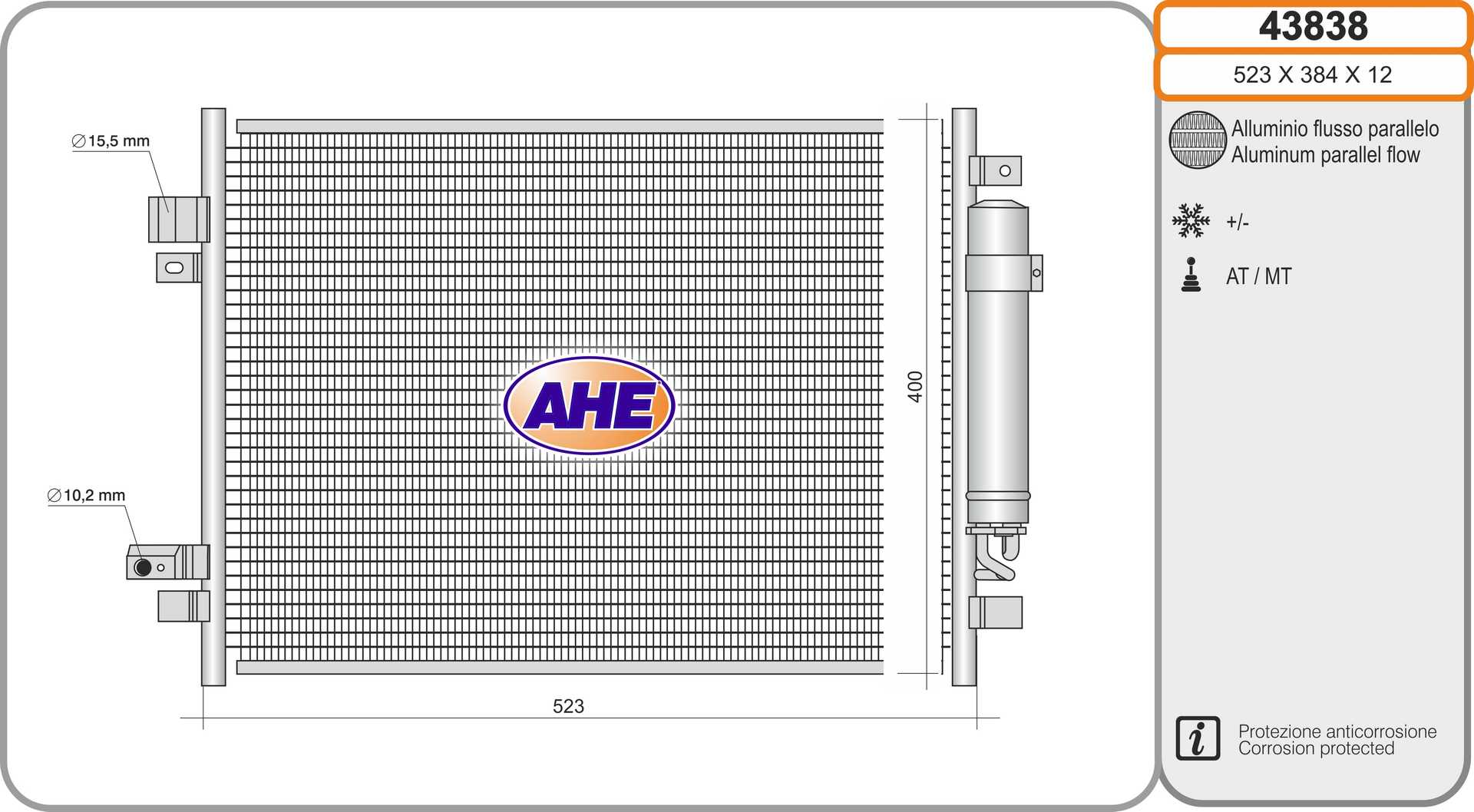 AHE 43838 Condensatore,...