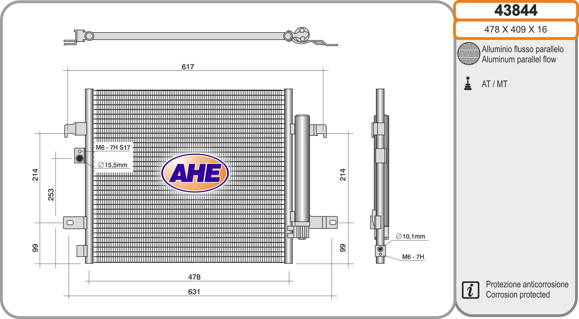 AHE 43844 Condensatore,...