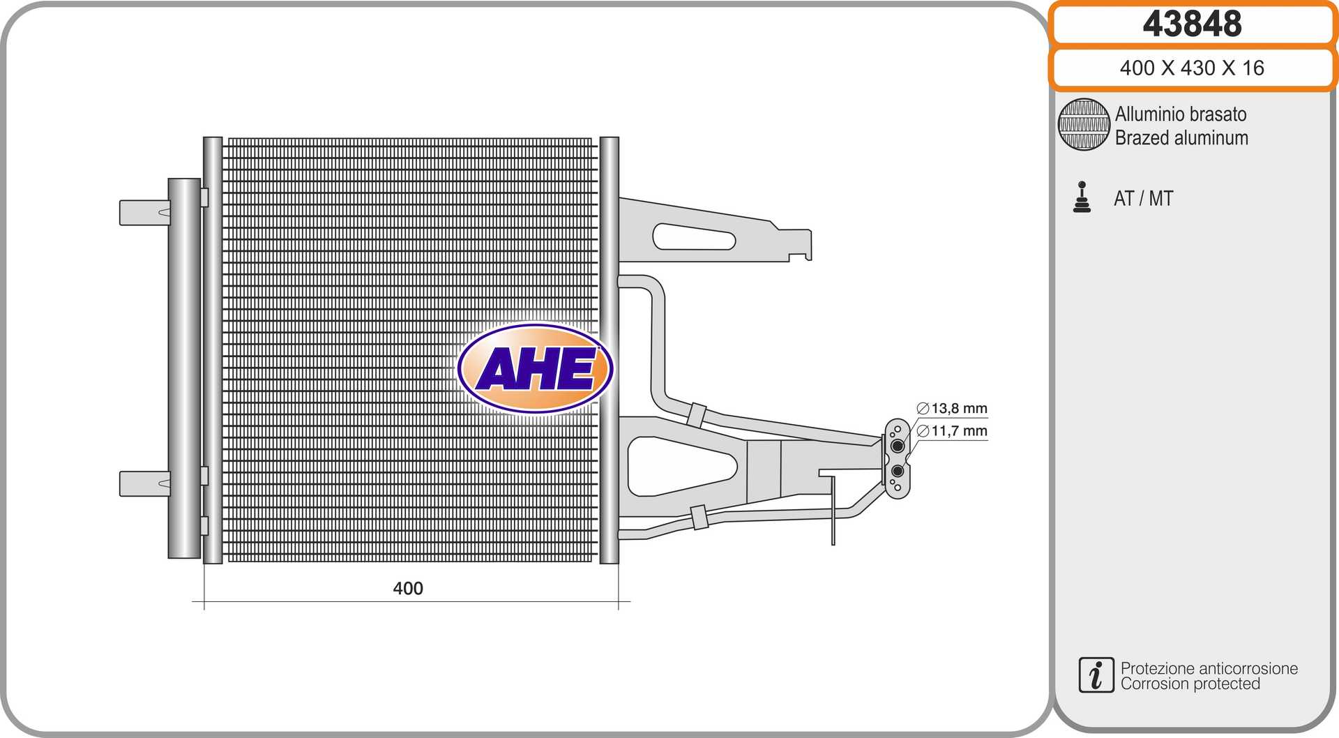 AHE 43848 Condensatore,...